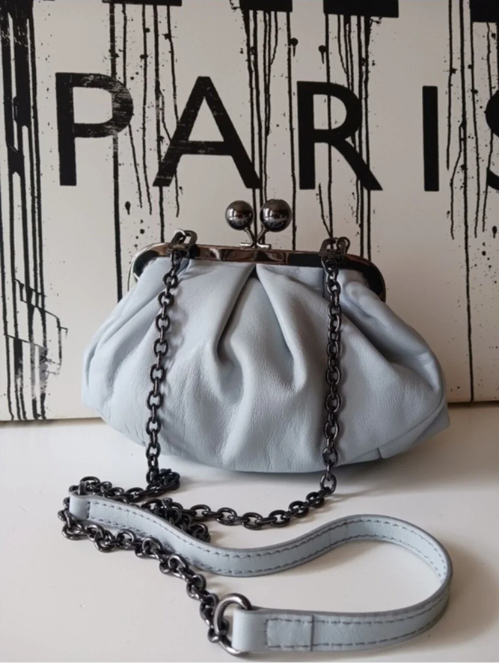 MaxMara Pasticcino Weekend Blue Crossbody Bag
